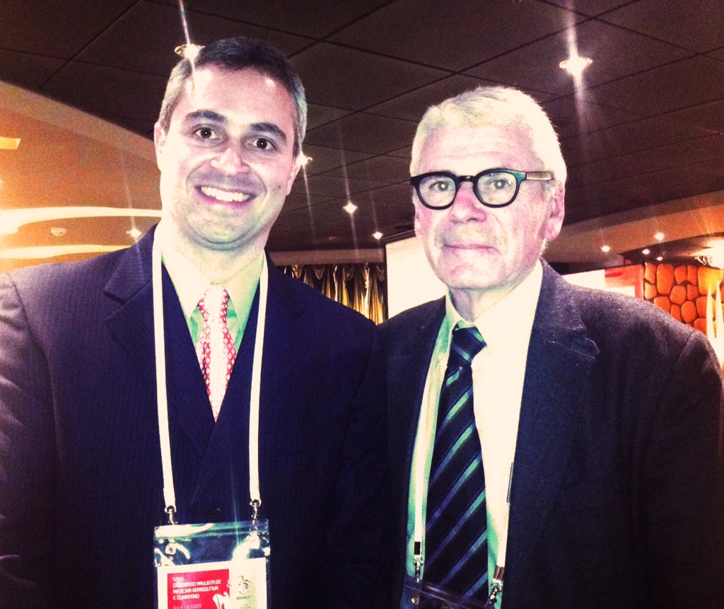 Dr. Paul Devroey e Dr. Marco Melo no Congresso da Sociedade Paulista de Medicina Reprodutiva